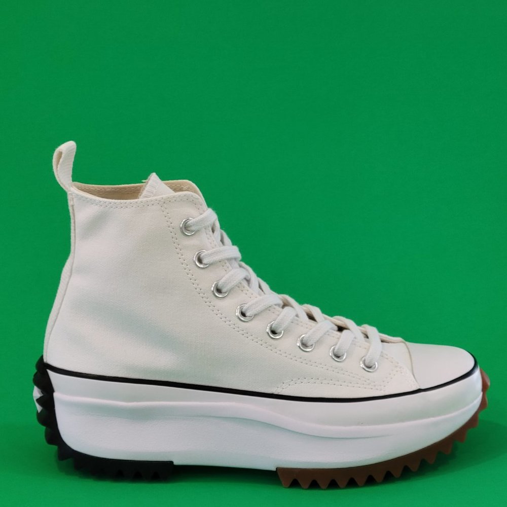 Converse Run Star Hike High White Black Gum Unisex Platform Sneakers 166799C NWT - Picture 2 of 6